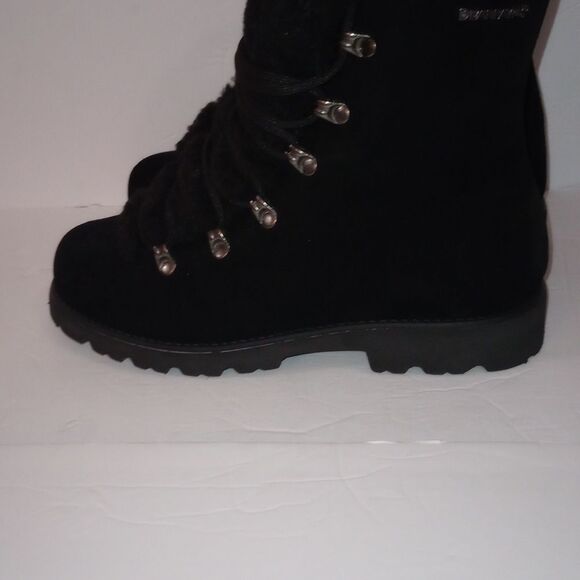 🆕🥾Bearpaw Alisa Suede Shearling Boots - Black, Sz 8 - Picture 4 of 8